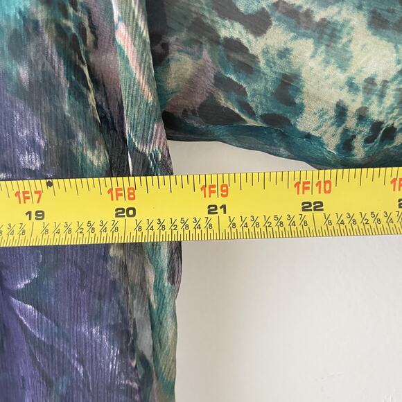 Montage by Mon Cheri Beaded Sheer Floral Jacket Top Teal 12 NWT Formal Romantic - Picture 11 of 12